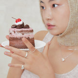 パフィーダブルハートリング グロステクスチャー / puffy double heart ring gloss texture.
