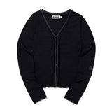チェリーポップルクロップカーディガン / CHERRY POPPLE CROP CARDIGAN [BLACK]