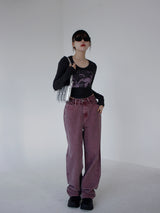 カットクロップTシャツ / Cut Crop T-shirt (3color)