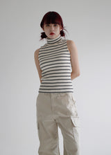 ポーラーストライプスリーブレストップ/Polar Stripe Sleeveless (2color)