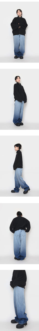 グラデーションワイドデニムパンツ / gradation wide denim pants