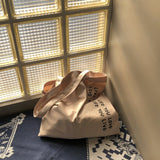 レタリングエコバッグ(ミルクココア)/Lettering eco bag (Milk cocoa)