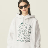 ガーデンパーティードローイングオーバーフィットフード / GARDEN PARTY DRAWING OVERFIT HOODIE - 6COLOR