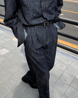 モノリネンツータックデニム / LE Mono Linen Two-Tuck Denim