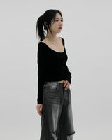 ベースディープUネックTシャツ/Basez Deep U Neck T-shirt (4color)