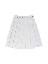 [pepe]cotton pleated wrap skirt (white)