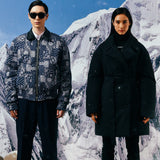 [UNISEX] Reversible Faux Fur and Double-Breasted Padded Coat (Black) (6656422445174)