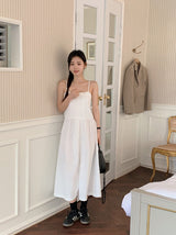 Lovely Pintuck Bustier Long Dress (2color)