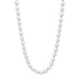 8mm Pearl Little Ball Chain Necklace (Silver)