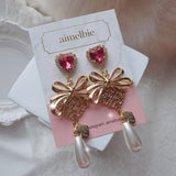 リボンパーティーピアス / Ribbon Party Piercing - Rosepink