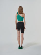 STRAP BIKER SHORTS (2 COLOR) (6682305888374)