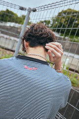 コラボレーションストライプTシャツ / PUBLUX × GRAVER - BLACK