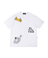 [EZwithPIECE] CAT DOG TEE(2COLORS) (6562948579446)