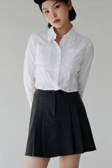 Leta Crop Shirt (2color)