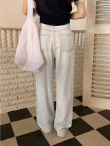 Aiden Cotton100 Denim Wide Pants (2color)