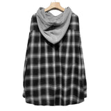 (UNISEX)キッチフードバルーンチェックシャツ