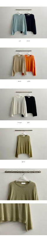 ホッキーラウンドサマー長袖ニット / Hokey Round Summer Long-Sleeved Knitwear