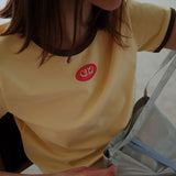 サークルロゴクロップT / CIRCLE LOGO CROP TEE_YELLOW