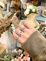 [Nmixx Bae] Silver triple ribbon ring