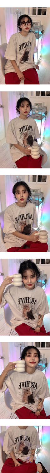 キャットアーカイブショートスリーブTシャツ / Cat Archive Short-Sleeved T-Shirt
