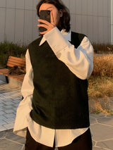SP Napping Knit Vest  (4color)