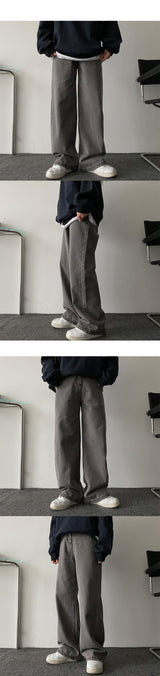 Veil denim wide pants