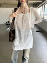 モルディサマーシースルークーリング長袖カーディガン / Moldy summer see-through cooling long-sleeved cardigan