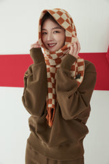 CHECKERBOARD MUFFLER ORANGE (6639325577334)