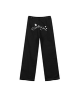 LETTERING CHINO PANTS - BLACK