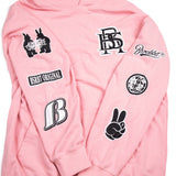 ロゴフーディ / BSR2223FWPO013 BS MULTI LOGO HOODIE PINK