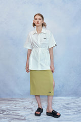 HIDE Cutting Half Sleeves Shirt (White) (6570994991222)