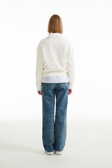 チェリーハイネックハーフジップアップ／CHERRY HIGH NECK HALF ZIP UP [IVORY]