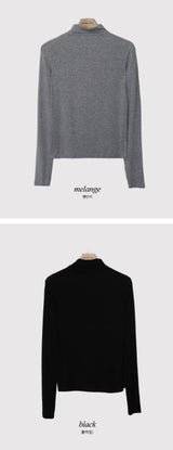ソフトベーシックハイネックTシャツ（5色）
