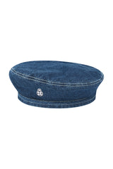 Denim Buckle Beret