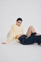 オーガニックコットンカラーニット/ORGANIC COTTN COLLAR KNIT