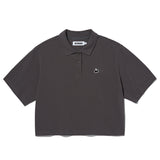 MONO CHERRY CROP PIQUE [CHARCOAL]