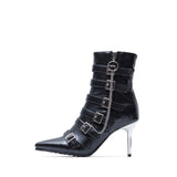 Buckle Chain Walker Heel(Black)