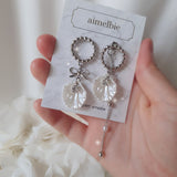 White Shell Ribbon Princess Piercing