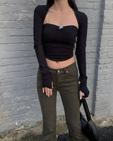 Ribbon sleeveless set