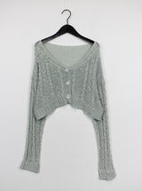 プレッツェルクロップカーディガン / Pretzel Crop Cardigan (4color)