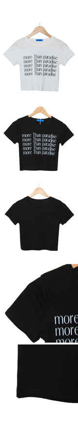 パラダイスクロップドショートスリーブTシャツ / Paradise Cropped Short-Sleeved T-Shirt
