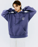 バックスプレータイポフーディー/BACK SPRAY TYPO HOODIE-PURPLE