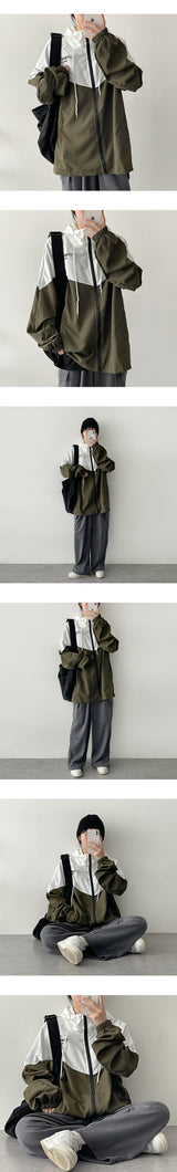 ティーモカラーリングフードウィンドブレーカージャンパー / Teemo Coloring Hooded Windbreaker Jumper