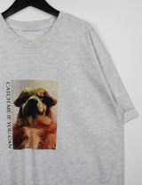 ドッグショートスリーブTシャツ/Dog Selfie Short Sleeve T-shirt (3color)