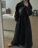 Trench wool coat
