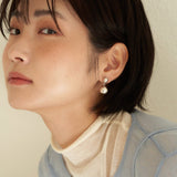 half and ball earring