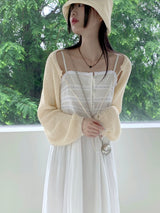 ロシトンビンテージマザーオブパールボタンノースリーブロングワンピース / Roshton vintage mother-of-pearl button sleeveless long dress