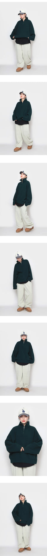 ラムスウールニットウェアハーフジップアップ / lambswool knitwear half zip-up