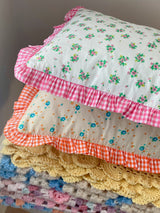 Candy Pop Checkered Frill Mini Cushion Cover Baby Pillow