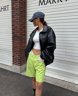 （UNISEX）ネブハイネックレザーブルゾン